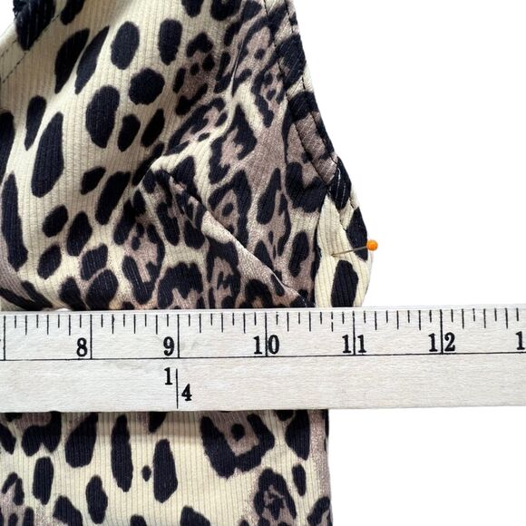ASOS Swimsuit Womens 00 P Tan Black Leopard One Piece Ribbed Mob Wife Strappy - Picture 5 of 11
